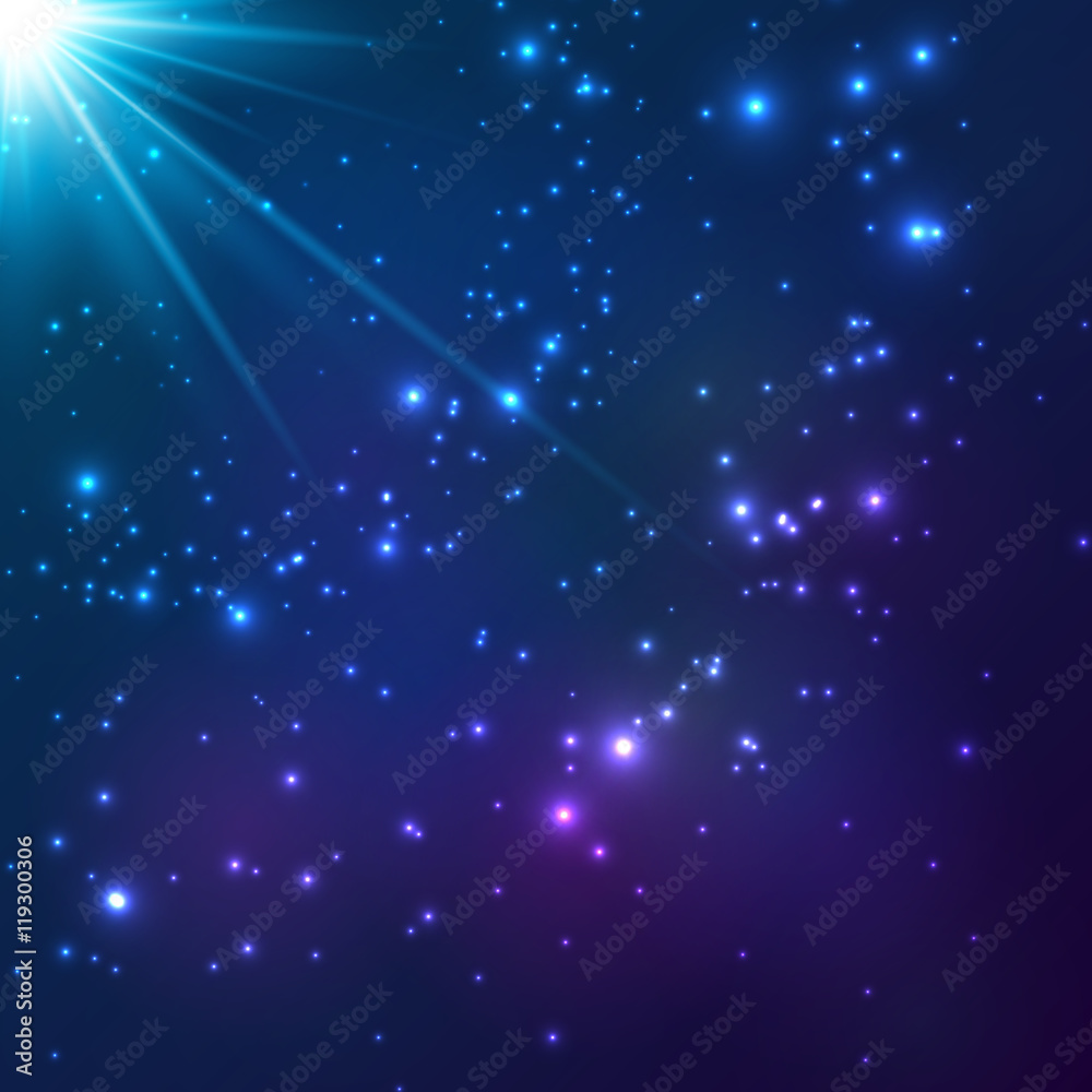 Magic blue vector cosmic light background Magic blue vector cosmic light background