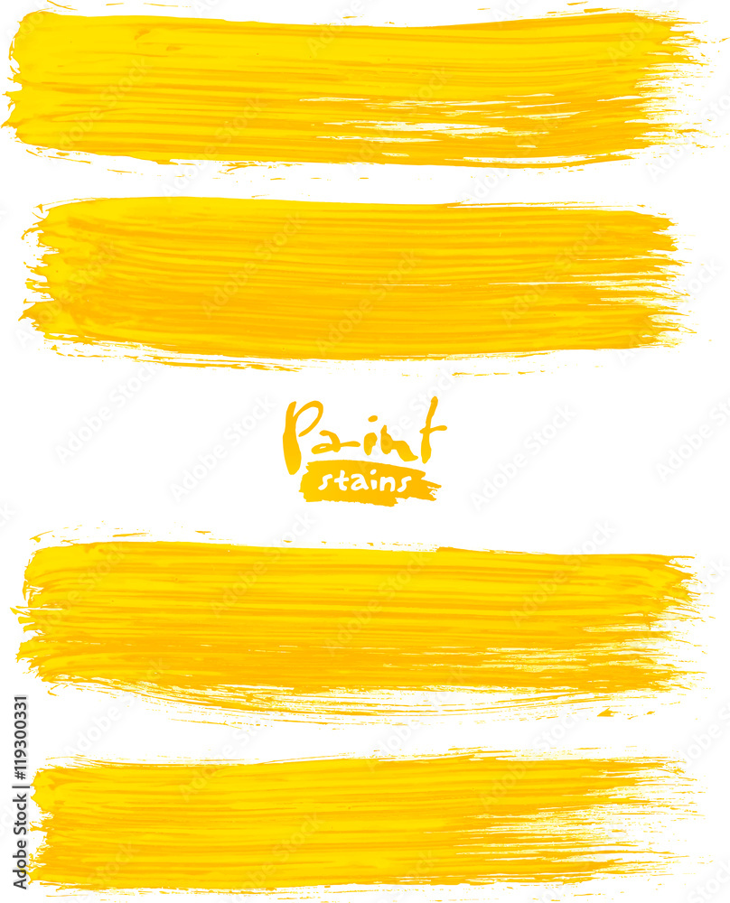 Bright yellow acrylic brush strokes