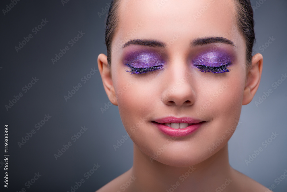 Young woman in beauty concept with nice make-up