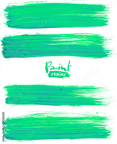 Bright green acrylic brush strokes