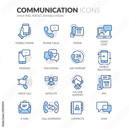 Line Communication Icons