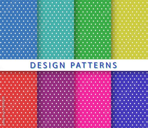 Big collection of seamless colorful retro patterns. Hipster geometric style design. Tribal ethnic motives. Vector illustration.