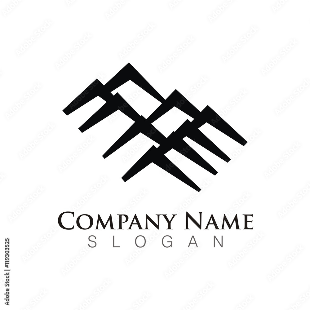 abstract mountain outdoor logo template abstract mountain outdoor logo template