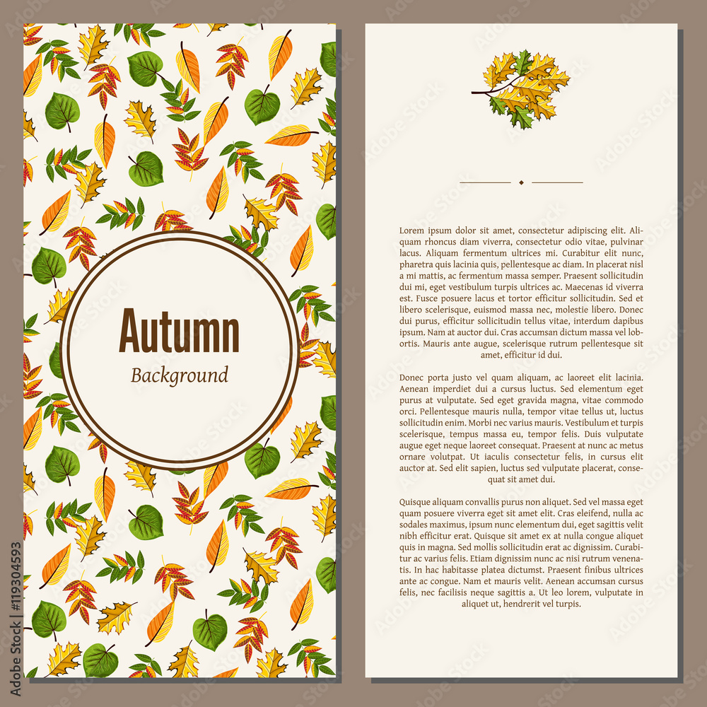 Fototapeta premium Banners set of autumn leaves vector illustration. Background with hand drawn autumn leaves. Design elements. Autumn leaves fall on banner.