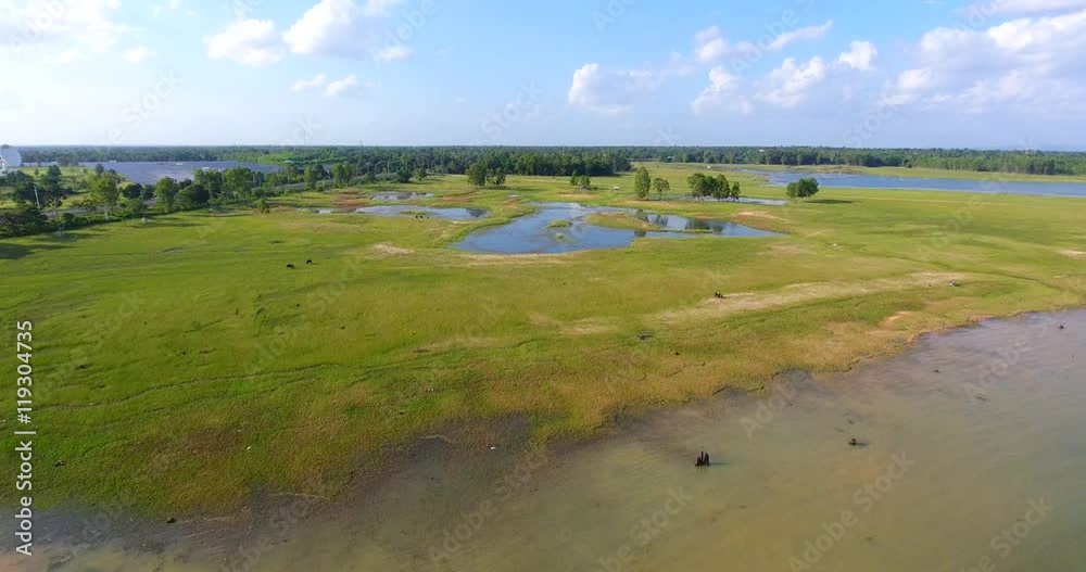 drone flight over a river , thailand drone flight over a river , thailand