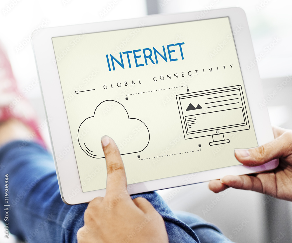 Network Cloud Backup Storage Download Concept Network Cloud Backup Storage Download Concept