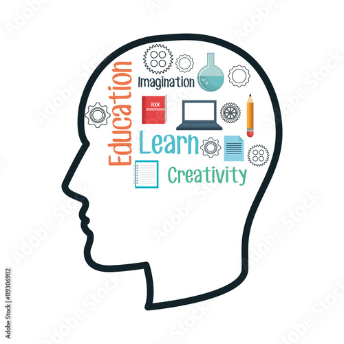 head human profile think icon