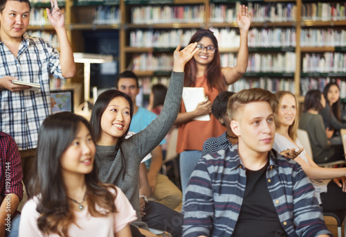 Academic Library College Unity Classmate Union Concept