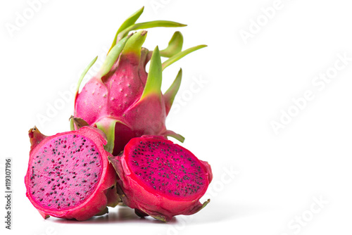 sliced dragon fruit