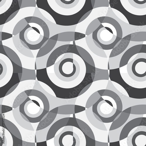 Grey Abstract Spiral Background Seamless Pattern