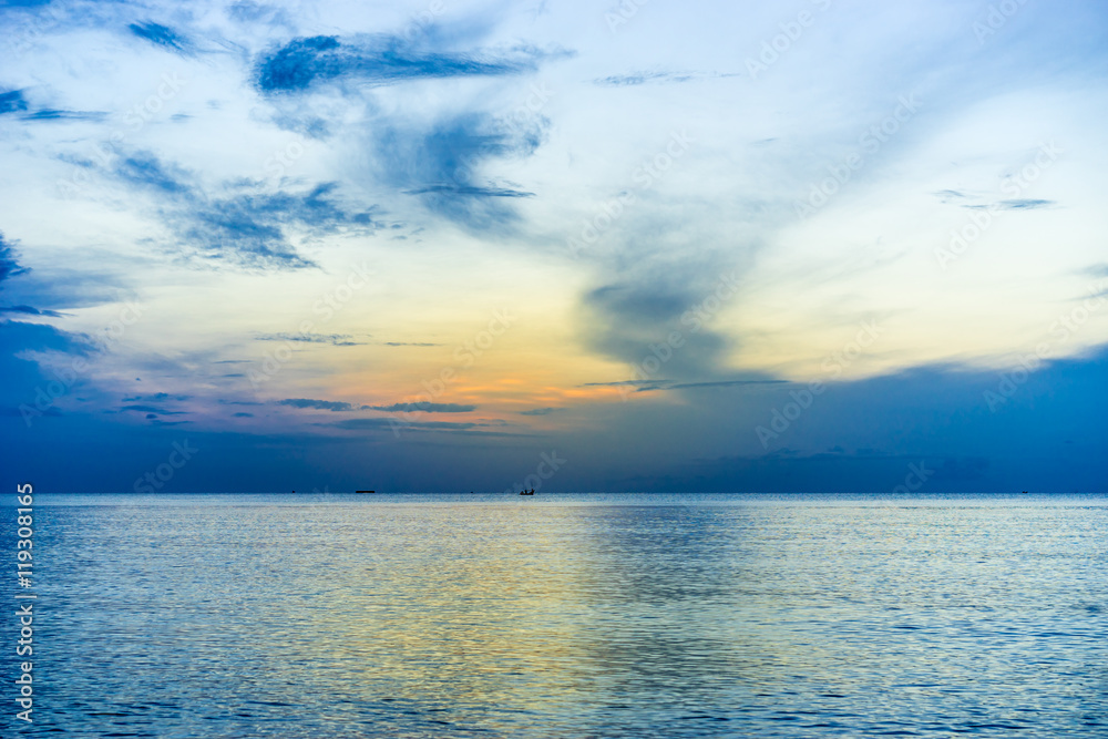 Sunrise, beach, raincloud Sunrise, beach, raincloud