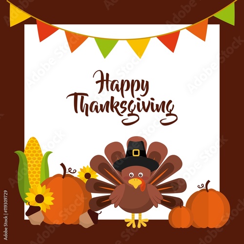 happy thanksgiving celebration poster