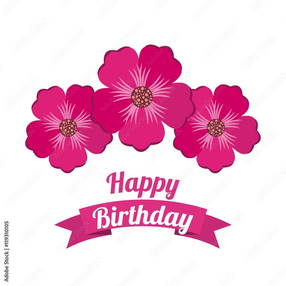 happy birthday celebration poster floral happy birthday celebration poster floral