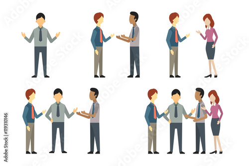 Business people talking