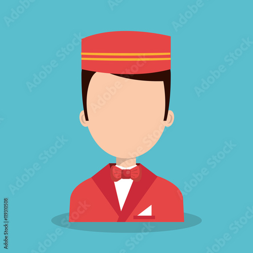 hotel worker bellboys icon