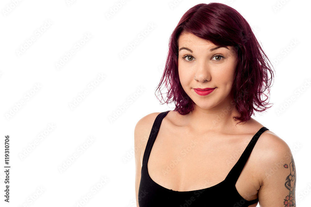 Pretty attractive woman with red hair Pretty attractive woman with red hair