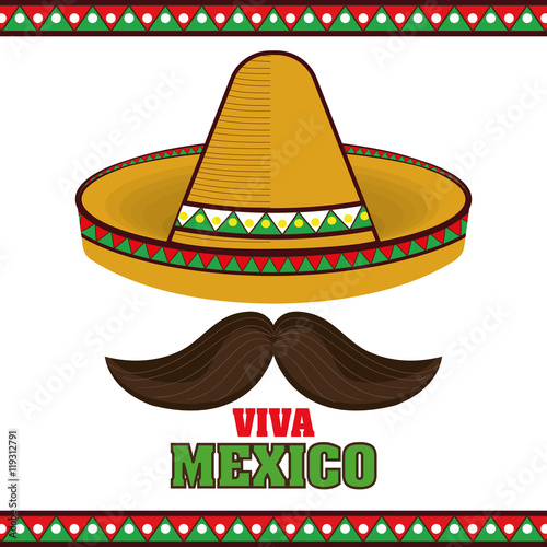 viva mexico sombrero poster icon