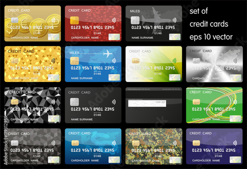 Set of Credit cards
