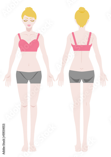 Two variations of beautiful woman.Vector illustration.