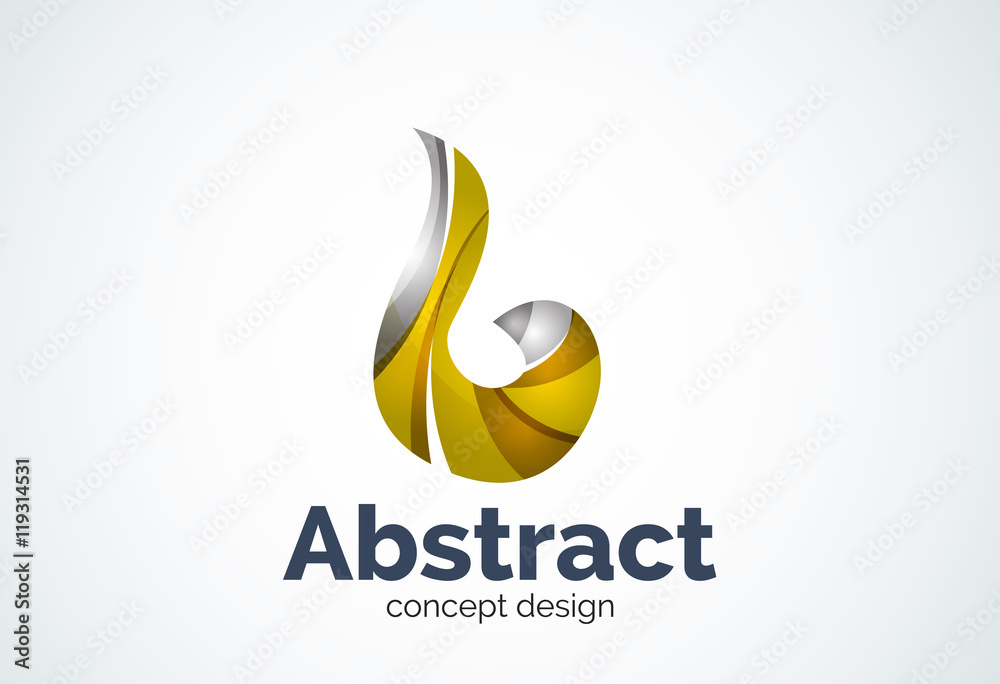 Abstract swirl logo template, smooth elegant shape concept Abstract swirl logo template, smooth elegant shape concept