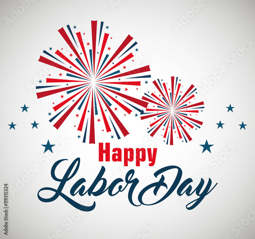 happy labor day poster icon vector illustration design