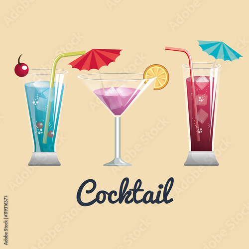 menu cocktails list bar vector illustration design