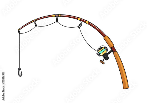 fishing rod, vector