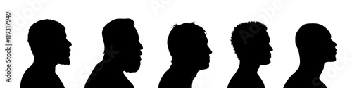 Vector silhouette of man.