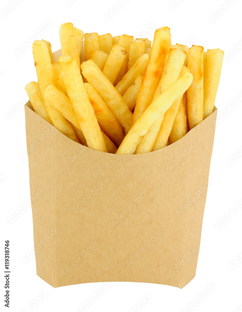 French Fries In A Cardboard Scoop French Fries In A Cardboard Scoop