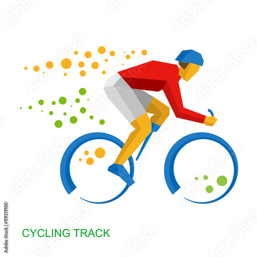 Physically disabled cyclist. Cycling track for people with disabilities.