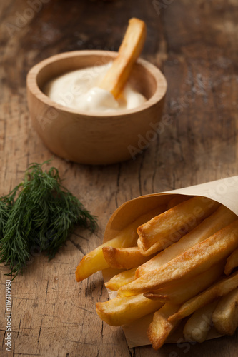 fries french sour cream still life