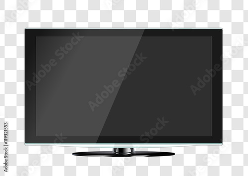 TV flat screen lcd, plasma realistic vector illustration.