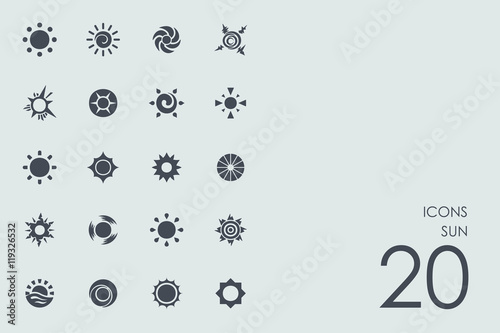 Set of sun icons