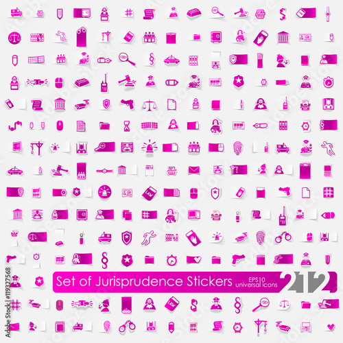 Set of jurisprudence stickers