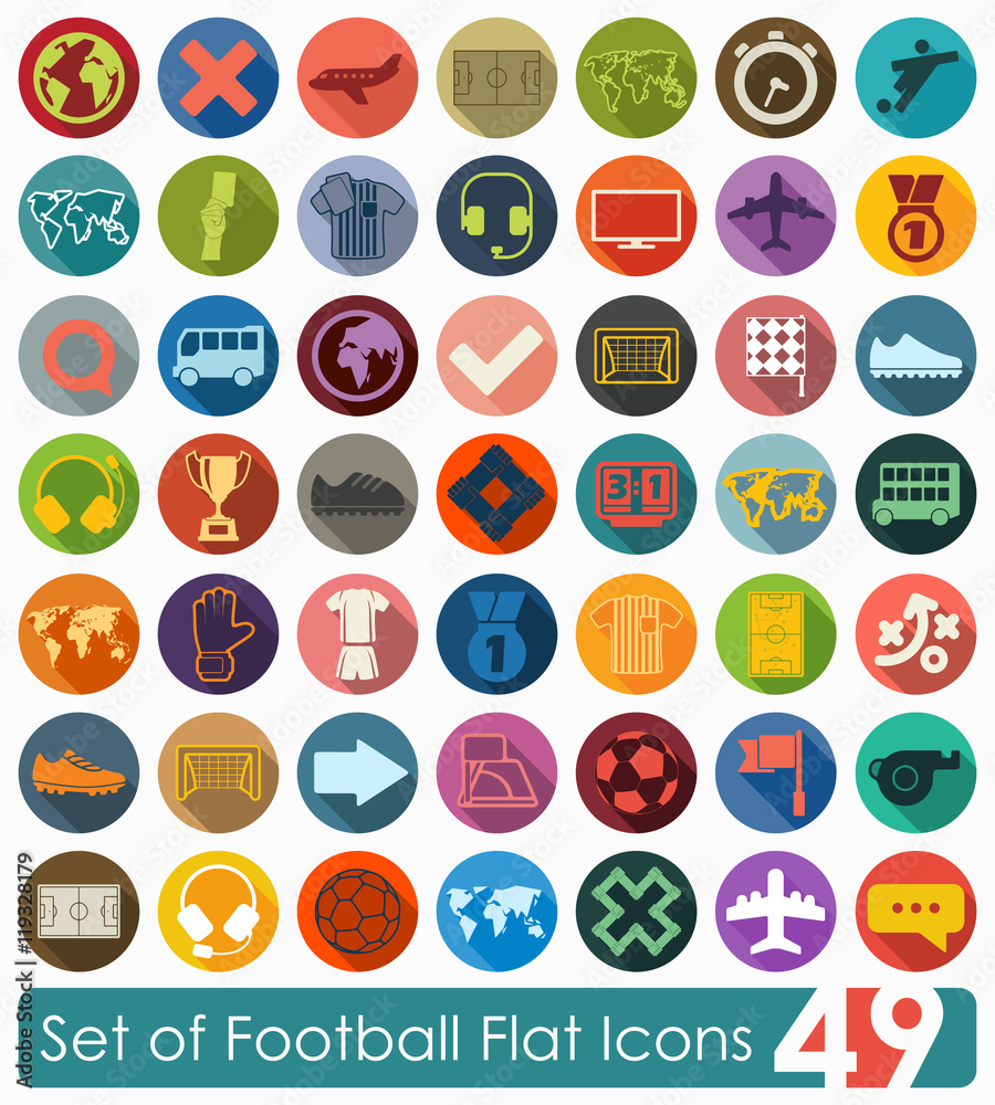 Set of football icons