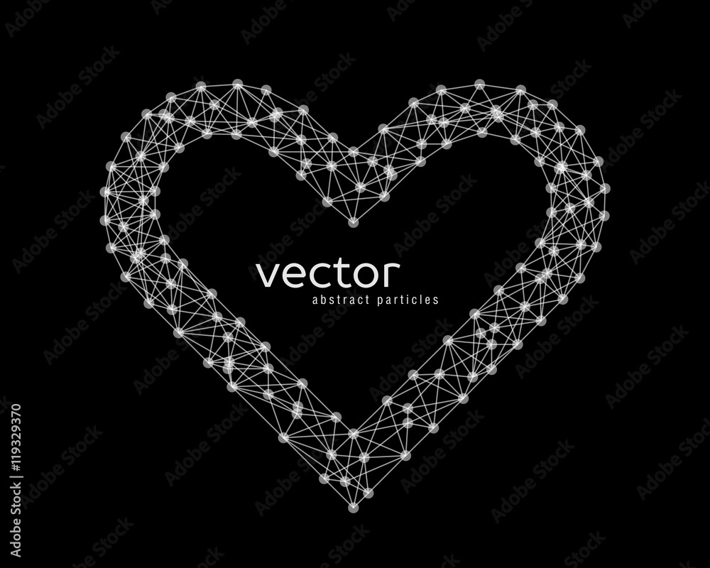 Vector illustration of heart frame Vector illustration of heart frame