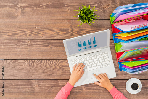 Woman working on business project