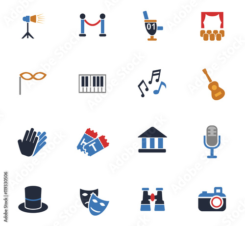 theater icon set