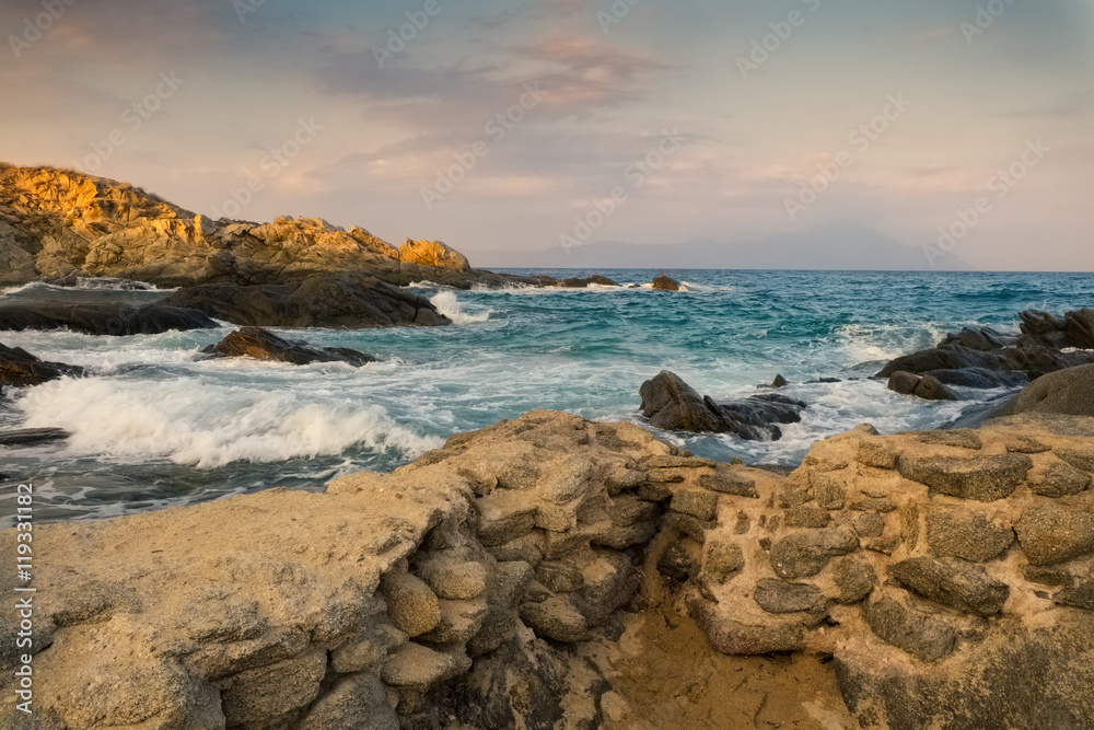 Beautiful shore and rocks in Greece Beautiful shore and rocks in Greece