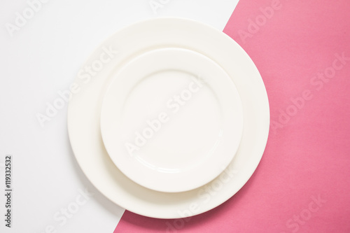 blank white plates