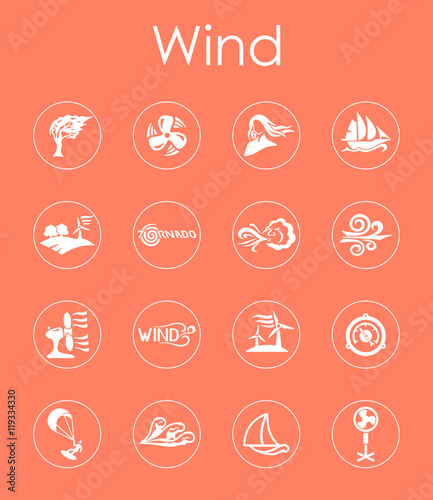 Set of wind simple icons