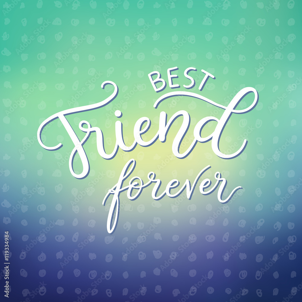 Best Friends Forever Typographic Design Stock Illustrations – 149