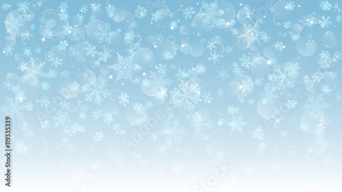 Background of falling snowflakes