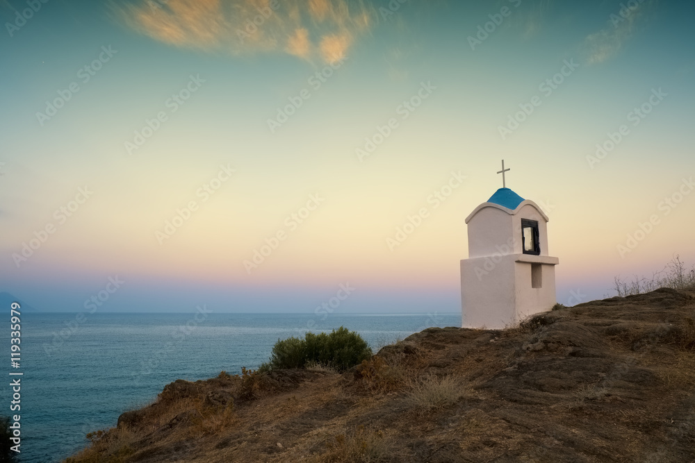 Chapel on the seaside, Greece