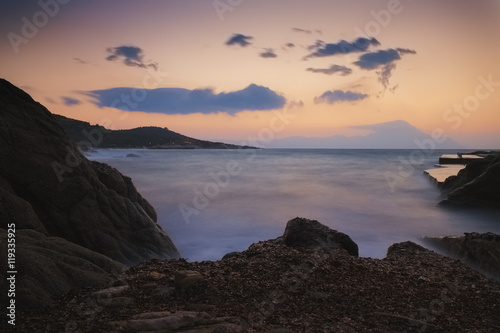 Long exposure sunset seascape