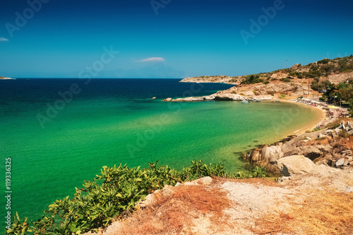 Beautiful sea landscape on Chalkidiki isle in Greece © Creaturart