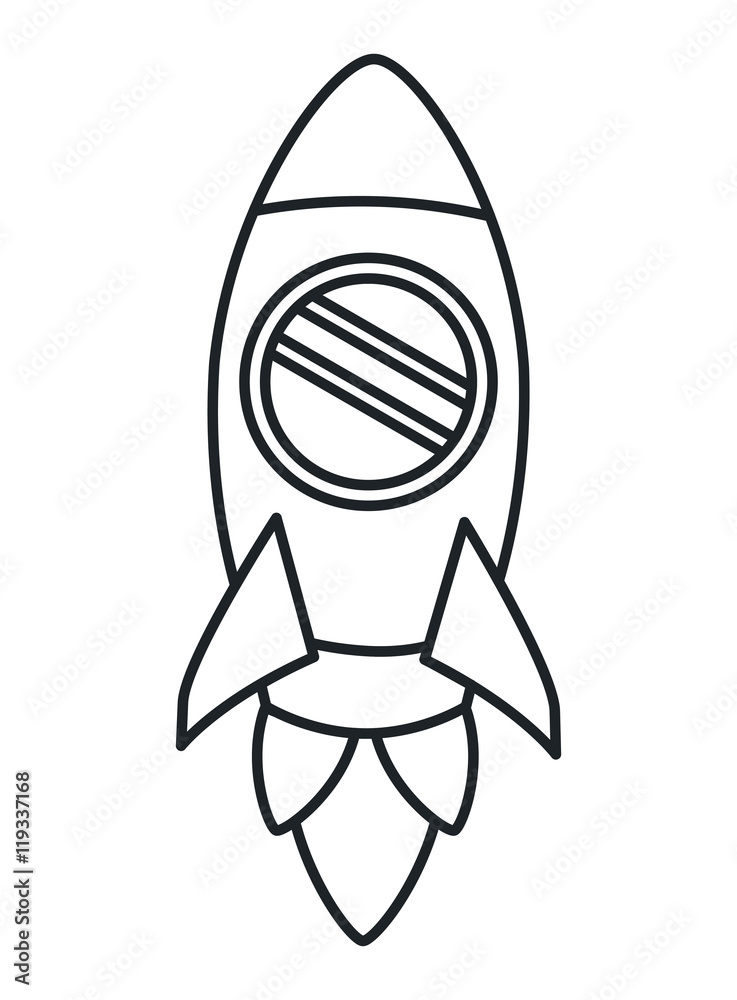 rocket startup launcher isolated icon vector illustration design rocket startup launcher isolated icon vector illustration design