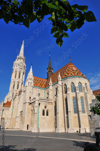 Facade of St. Mattew church in Budapest