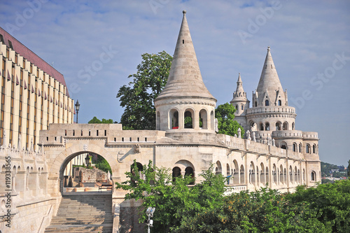 Fisherman's bastion in Budapest city