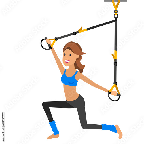 Fit woman stretching her leg to warm up - isolated over white background